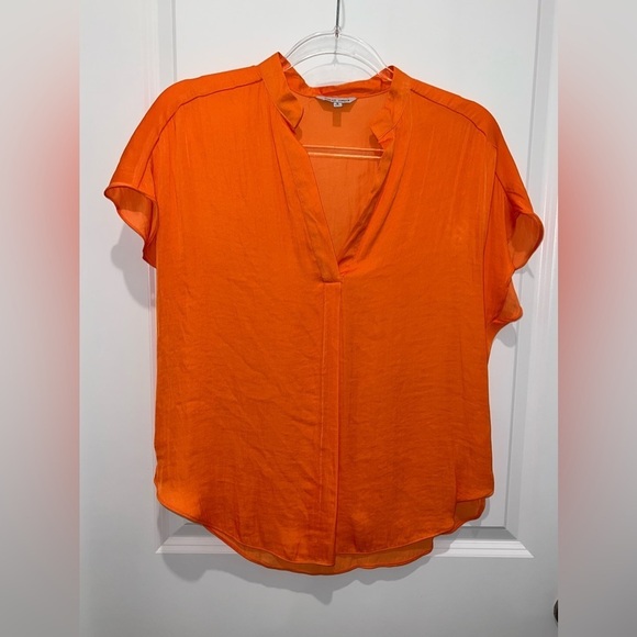 Naked Zebra Orange Blouse Short Sleeve Size S - Picture 1 of 8